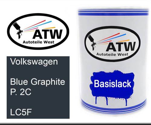 Volkswagen, Blue Graphite P. 2C, LC5F: 500ml Lackdose, von ATW Autoteile West.